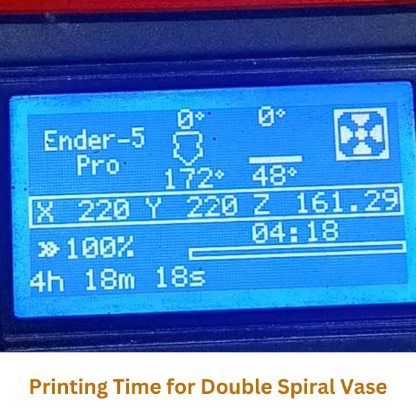 printing time of spiral vase